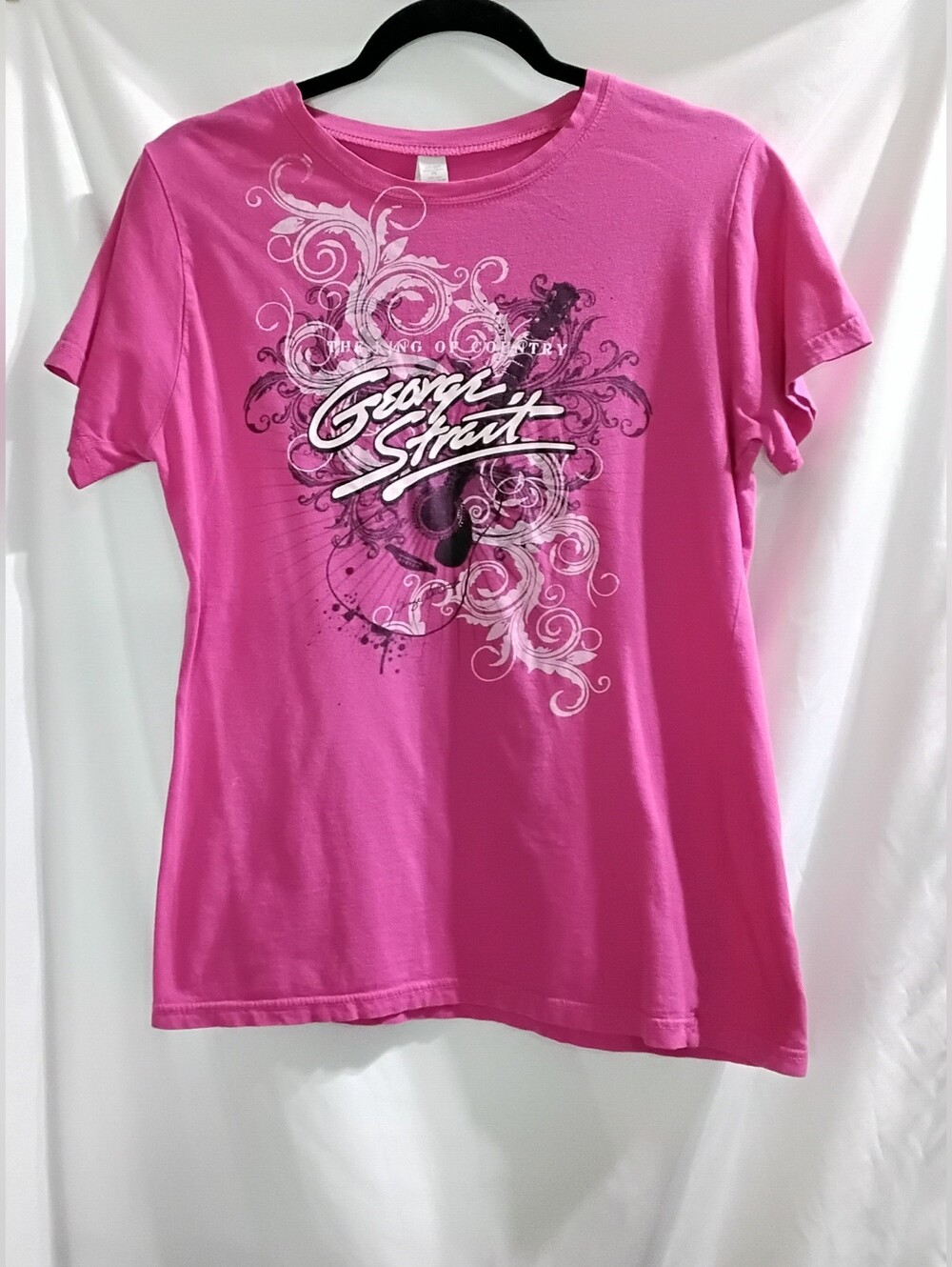 George Strait T Shirt Womens XXL Gray Pink Graphic Country Music Tee